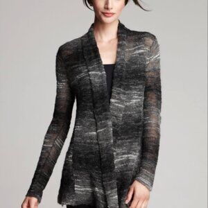 Eileen Fisher Mohair Wool Blend Boucle Ombre Slub Lightweight Cardigan size S